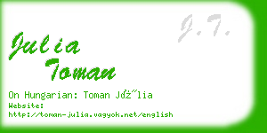 julia toman business card